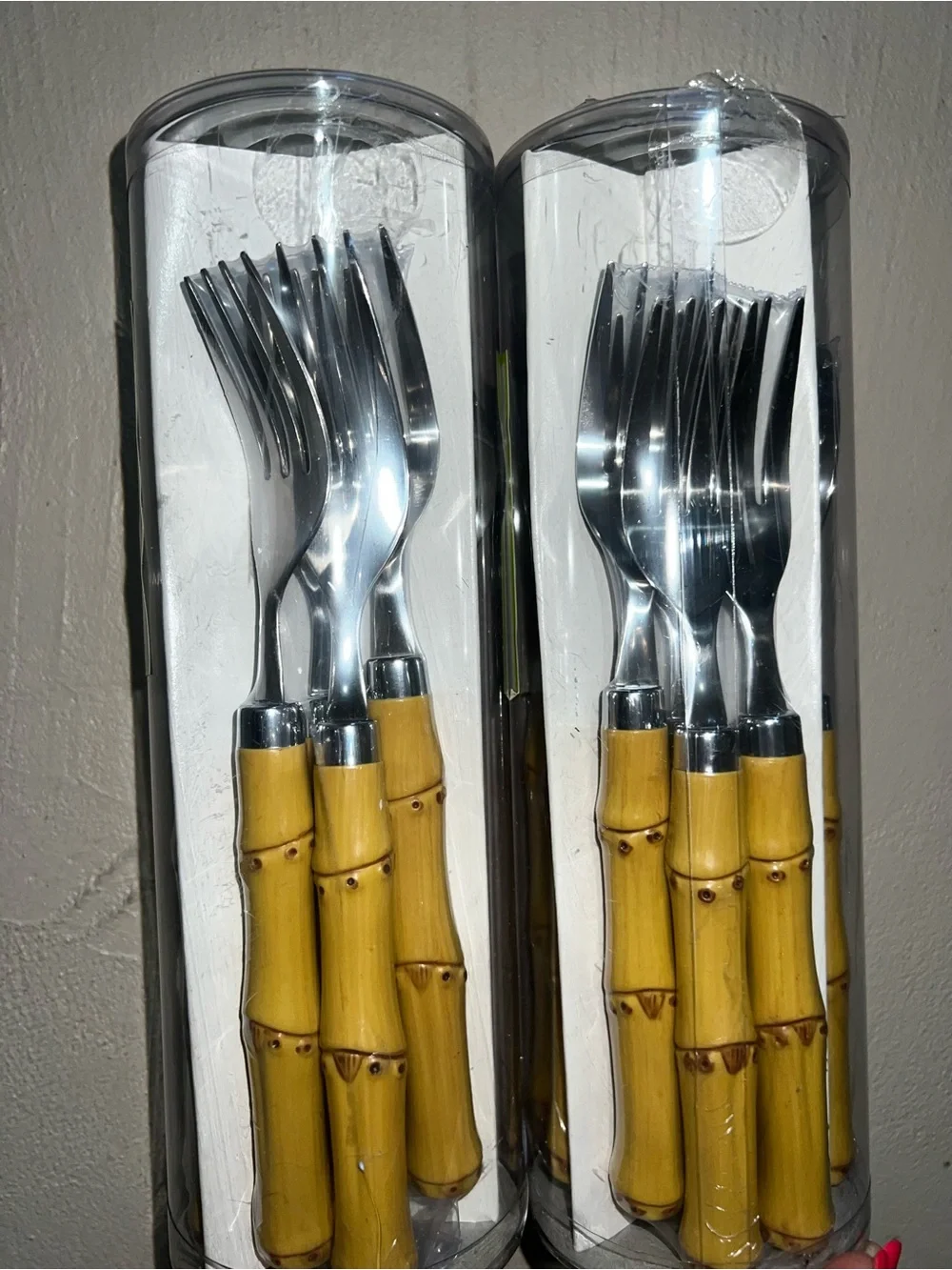 Target Bamboo-Style Handle Flatware Set in Yellow and Silver - 12-Piece